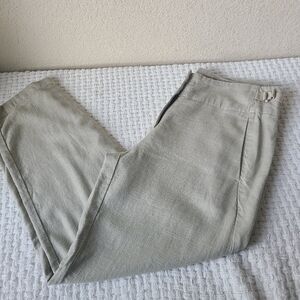 Sundance Light Gray Chinos Linen Pants Women's Size 6
